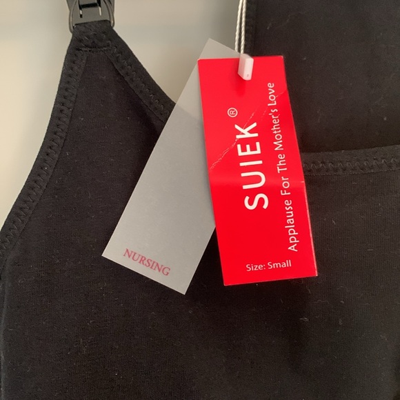 Suiek Black Maternity/Nursing Racerback Tank Size Small NWT - Picture 2 of 4